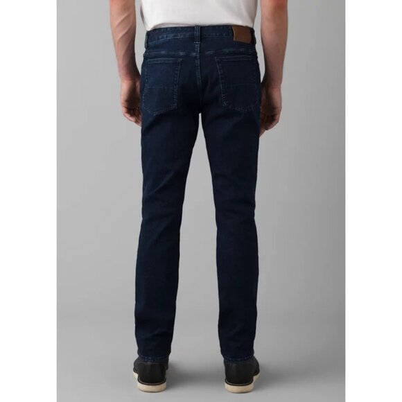 PrAna Hillgard Jean Dark Ozone Wash Straight Leg Standard Fit Mens 40/32 Stretch - Picture 2 of 4